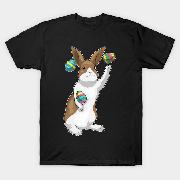 Bunny Easter Easter eggs Juggler T-Shirt by Markus Schnabel